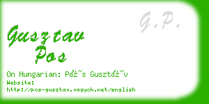 gusztav pos business card